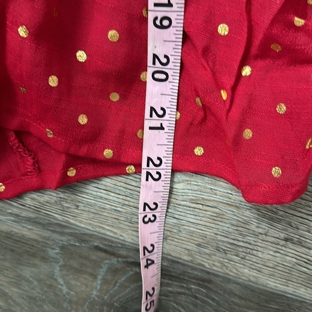 Alex and Parker dress size medium red gold, polkadots soft girl - Picture 9 of 9